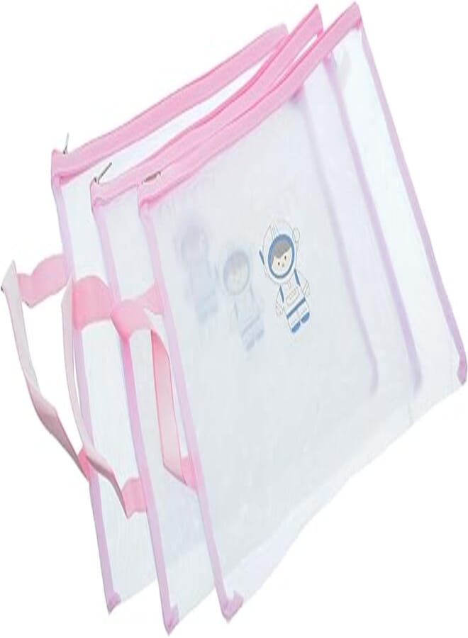 SONIX QB745-A4 Binder A4 Wire with Zipper and Handle, 3-Pack